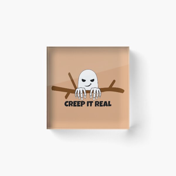 Item preview, Creep It Real Cute Spooky Ghost Halloween Pun designed and sold by ANJ Creative Designs.