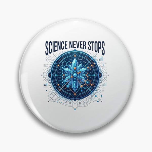 Artikelvorschau, Wissenschaftler – Wissenschaft hört niemals auf – Futuristisches Wissenschafts-T-Shirt entworfen und verkauft von PixelStyle Studio.