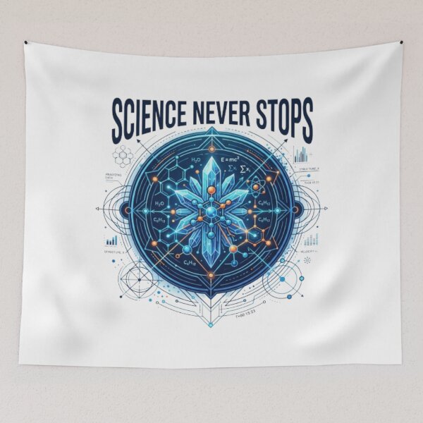 Item preview, Scientist Science Never Stops Futuristic Science T-Shirt designed and sold by PixelStyle Studio.