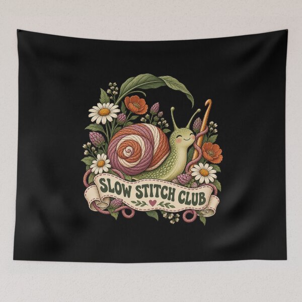 Item preview, Yarn Snail Slow Stitch Club designed and sold by Text2tee.