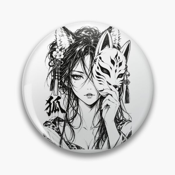 Aperçu de l'œuvre Kitsune japonaise fille renard créée et vendue par bapupa.