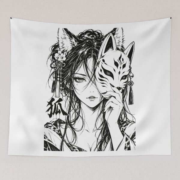Item preview, Japanese Kitsune Fox Girl designed and sold by bapupa.