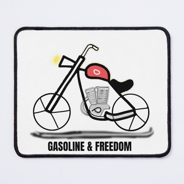 Item preview, Gasoline and Freedom Funny Motorcycle Biker Quote designed and sold by Shopovibe.