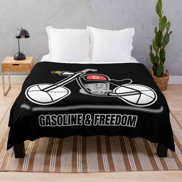 Item preview, Gasoline and Freedom Funny Motorcycle Biker Quote designed and sold by Shopovibe.