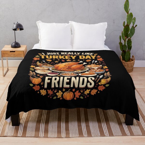 Item preview, I Just Really Like Turkey Day Friends Thanksgiving designed and sold by AmeliaShirts.