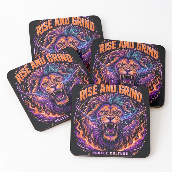 Item preview, Fiery Rise And Grind Lion Hustle designed and sold by zwnexura.