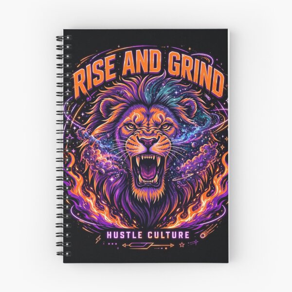 Item preview, Fiery Rise And Grind Lion Hustle designed and sold by zwnexura.