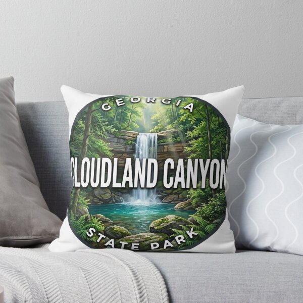 Item preview, Cloudland Canyon State Park Georgia Summer Falls Round Badge Sticker designed and sold by DetourDgn.