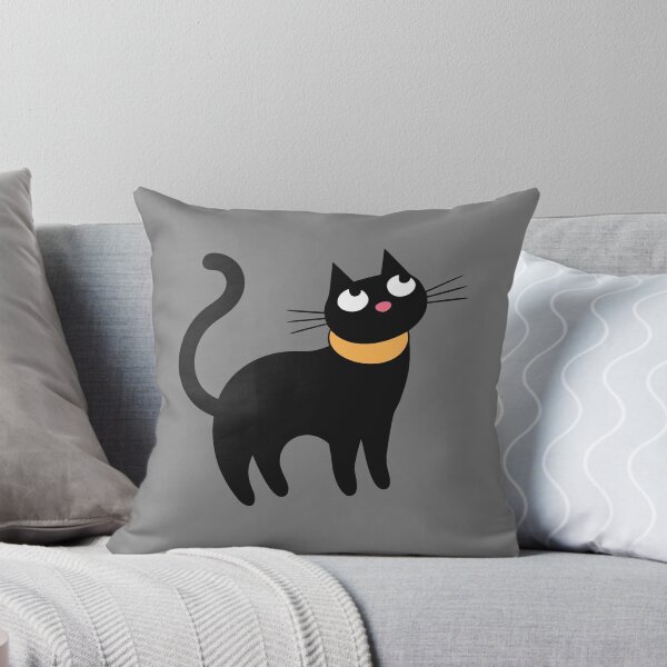 Item preview, Cute Black Cat With Curly Tail Playful Cartoon designed and sold by zan-mf.