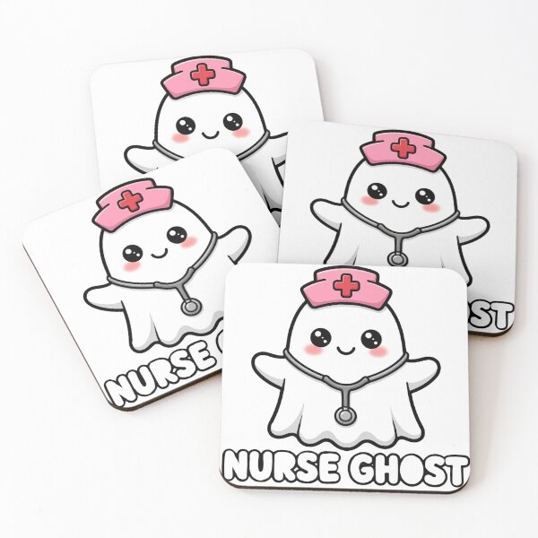 Item preview, Cute Nurse Ghost Halloween Stethoscope Art designed and sold by the wellness script.