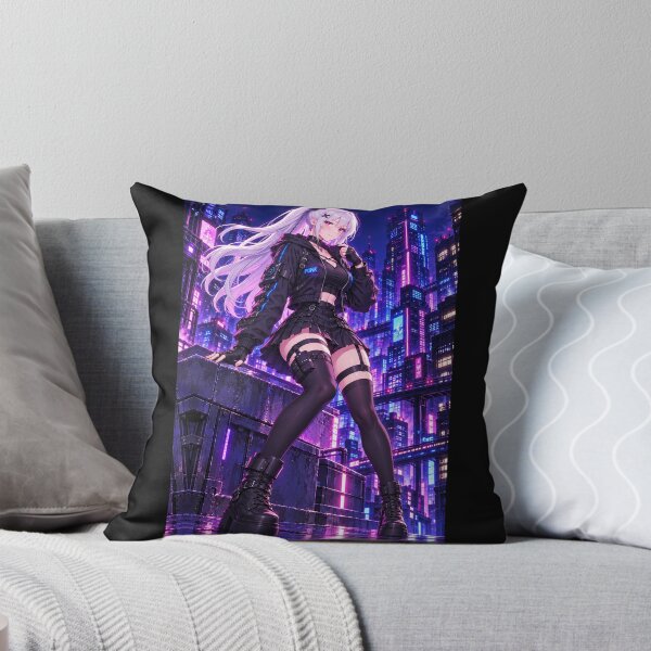 Item preview, Kaelyx Neon Rooftop Cyberpunk Girl designed and sold by Revyra Design .
