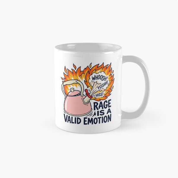 Item preview, Rage Is A Valid Emotion Tea Kettle Boiling Fire Mental Health Humor designed and sold by raedattia.