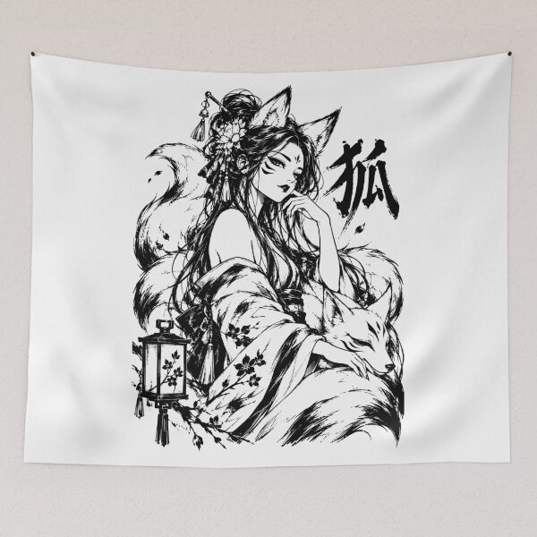 Item preview, Mystical Japanese Kitsune Fox Girl  designed and sold by bapupa.