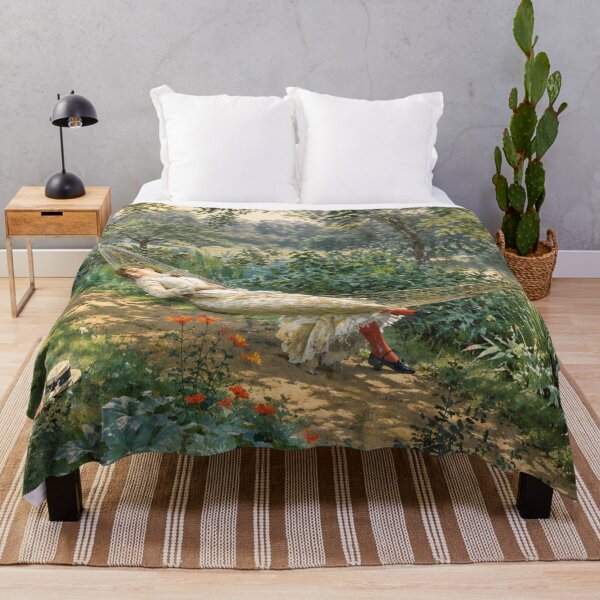 Item preview, Vintage Garden Wall Art, In the Hammock by Anders Zorn, Swedish Impressionist Painting designed and sold by RickE.