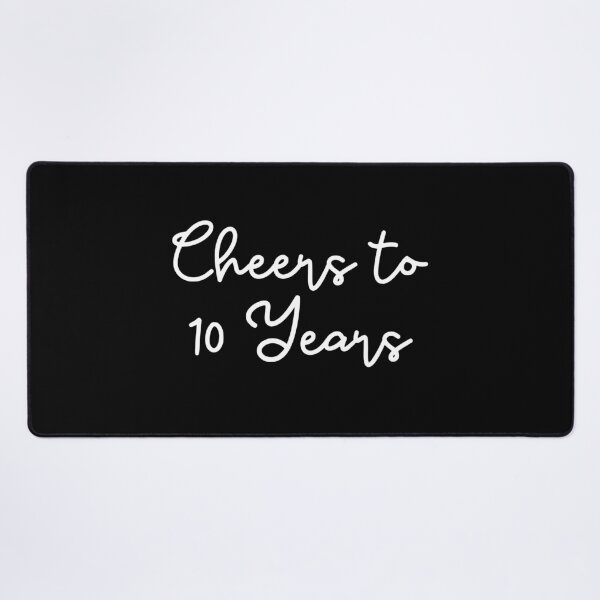 Item preview, Cheers to 10 Years - 10th Wedding Anniversary Gift for Couples Men Women designed and sold by Mozaic Clothes.