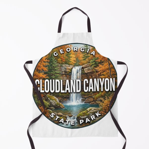Item preview, Cloudland Canyon State Park Georgia Autumn Falls Round Badge Sticker designed and sold by DetourDgn.