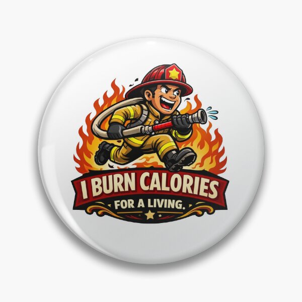 Item preview, Firefighter Calories Burner – Funny Workout Firefighter Sticker designed and sold by Timeless Junction.