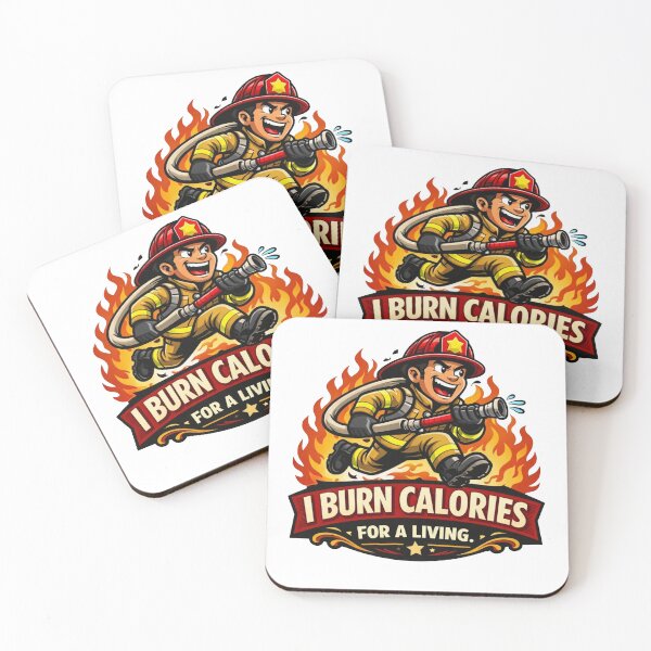 Item preview, Firefighter Calories Burner – Funny Workout Firefighter Sticker designed and sold by Timeless Junction.