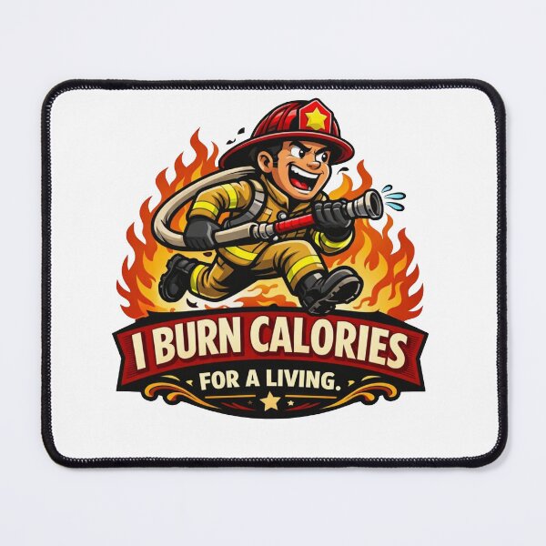 Item preview, Firefighter Calories Burner – Funny Workout Firefighter Sticker designed and sold by Timeless Junction.