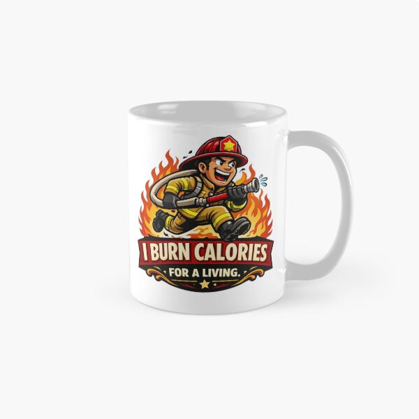 Item preview, Firefighter Calories Burner – Funny Workout Firefighter Sticker designed and sold by Timeless Junction.