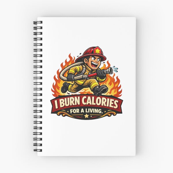 Item preview, Firefighter Calories Burner – Funny Workout Firefighter Sticker designed and sold by Timeless Junction.
