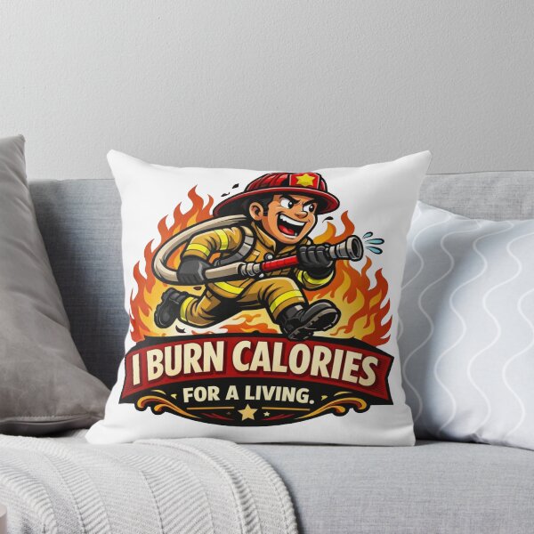 Item preview, Firefighter Calories Burner – Funny Workout Firefighter Sticker designed and sold by Timeless Junction.