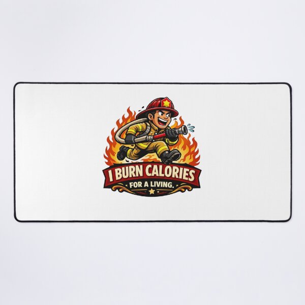 Item preview, Firefighter Calories Burner – Funny Workout Firefighter Sticker designed and sold by Timeless Junction.