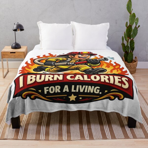 Item preview, Firefighter Calories Burner – Funny Workout Firefighter Sticker designed and sold by Timeless Junction.