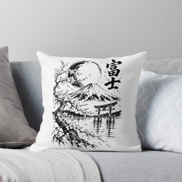Item preview, Ink-Washed Mount Fuji Blossom Landscape designed and sold by bapupa.