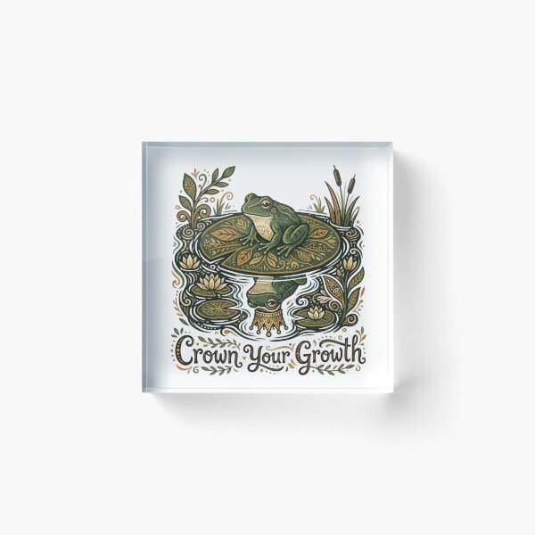 Item preview, • Crown Your Growth Frog Reflection Art designed and sold by Sanan Israyilli.
