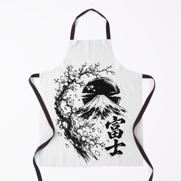 Item preview, Sumi-e Mount Fuji with Sakura and Calligraphy designed and sold by bapupa.