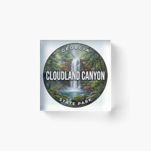 Item preview, Cloudland Canyon State Park Georgia Spring Mist Round Badge Sticker designed and sold by DetourDgn.