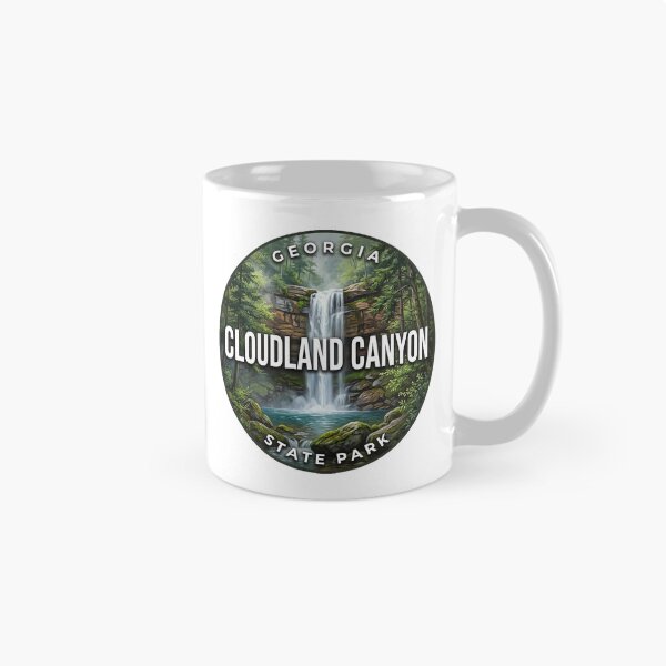Item preview, Cloudland Canyon State Park Georgia Spring Mist Round Badge Sticker designed and sold by DetourDgn.