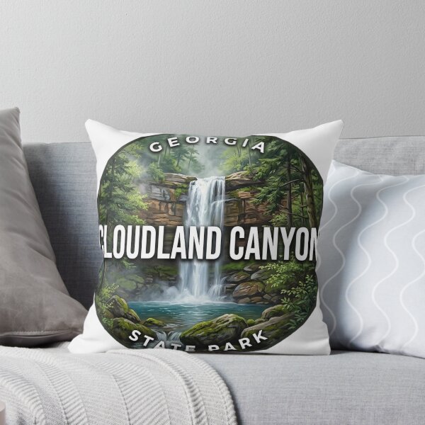 Item preview, Cloudland Canyon State Park Georgia Spring Mist Round Badge Sticker designed and sold by DetourDgn.
