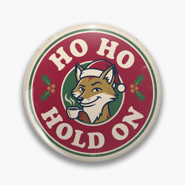 Item preview, Ho Ho Hold On Retro Christmas Fox Coffee Badge Funny Holiday designed and sold by Witt Art.