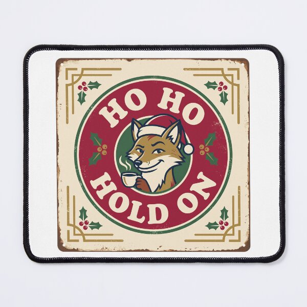 Item preview, Ho Ho Hold On Retro Christmas Fox Coffee Badge Funny Holiday designed and sold by Witt Art.