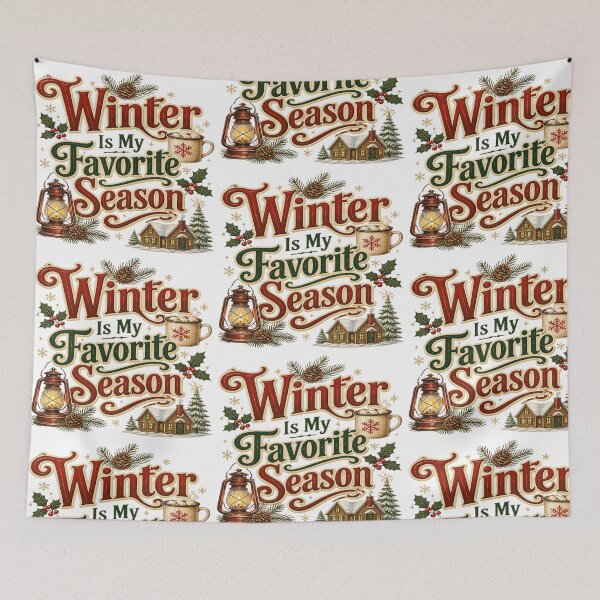 Item preview, Winter Is My Favorite Season Vintage Illustration designed and sold by GlaSher.