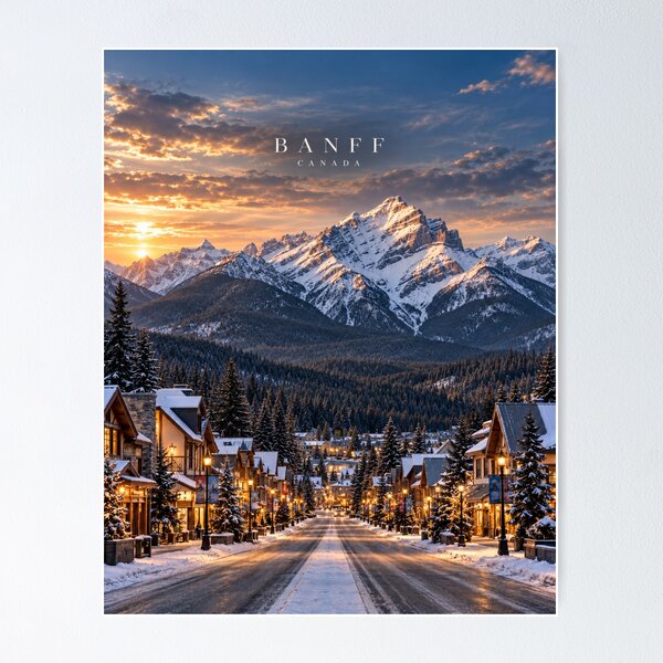 Item preview, Banff Cinematic Monochrome Mountain Artwork designed and sold by MichaeIRellov.
