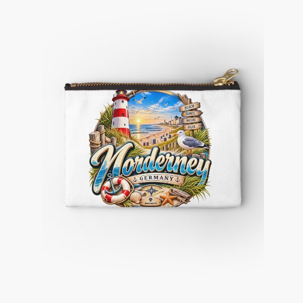 Item preview, Norderney North Sea – Lighthouse, beach & maritime retro design designed and sold by Wandervogel123.