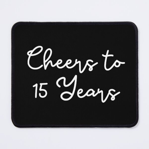 Item preview, Cheers to 15 Years - 15th Wedding Anniversary Gift for Couples Men Women designed and sold by Mozaic Clothes.