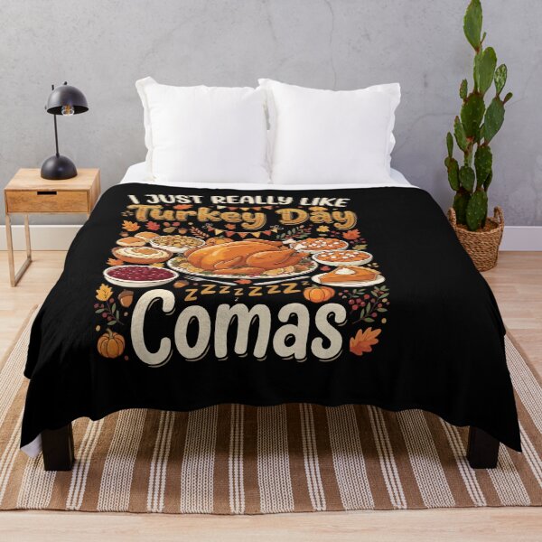 Item preview, I Just Really Like Turkey Day Comas Funny designed and sold by AmeliaShirts.