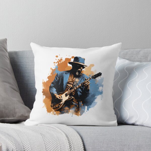 Item preview, Blues Guitarist Silhouette Abstract Art Design designed and sold by JoshuaudArt.