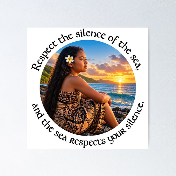 Item preview, Samoa Respect Proverb - Respect the silence of the sea | Pacific Art designed and sold by ShakaLife.org.