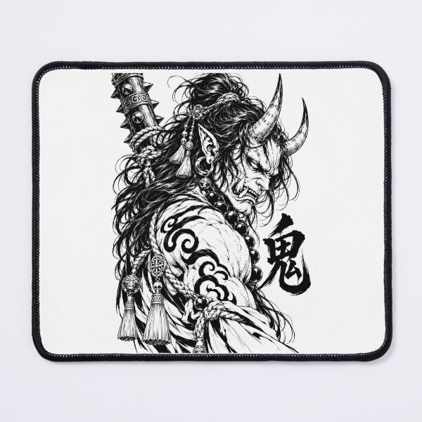 Item preview, Fierce Oni Demon Warrior with Kanji designed and sold by bapupa.