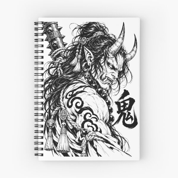 Item preview, Fierce Oni Demon Warrior with Kanji designed and sold by bapupa.