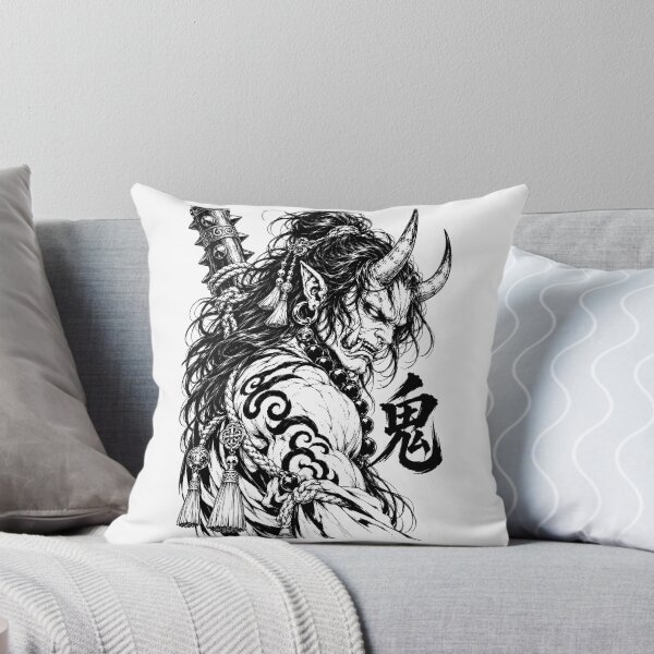 Item preview, Fierce Oni Demon Warrior with Kanji designed and sold by bapupa.