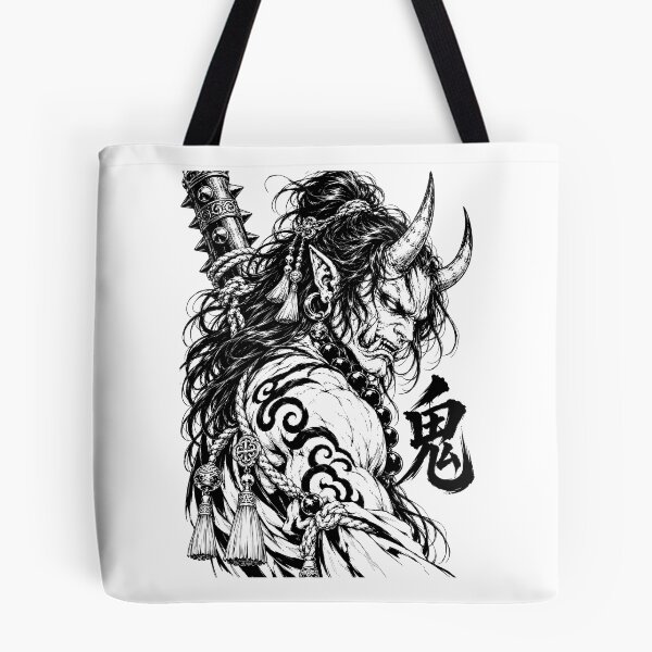Item preview, Fierce Oni Demon Warrior with Kanji designed and sold by bapupa.