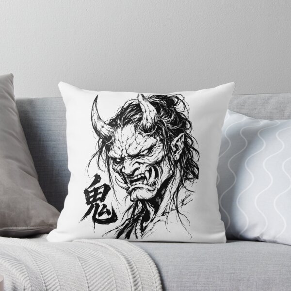Item preview, Menacing Oni Demon Ink Portrait designed and sold by bapupa.
