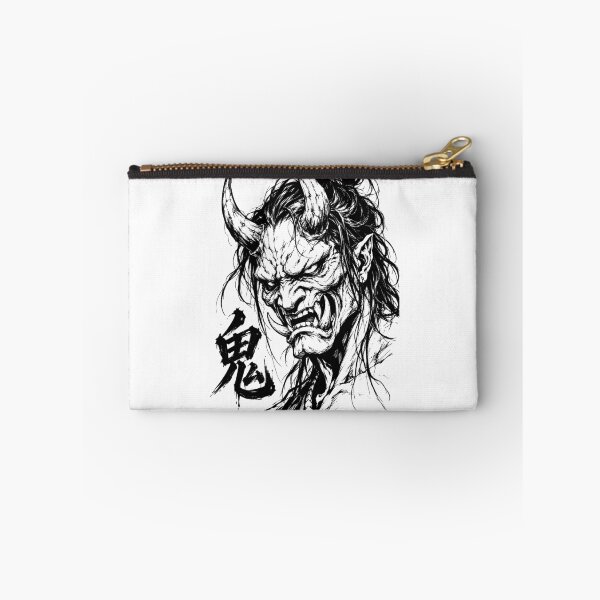 Item preview, Menacing Oni Demon Ink Portrait designed and sold by bapupa.