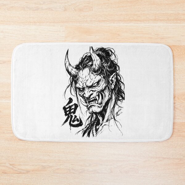 Item preview, Menacing Oni Demon Ink Portrait designed and sold by bapupa.